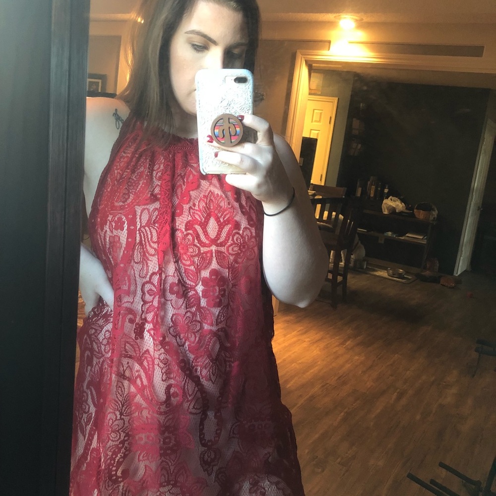 Lace Red Dress